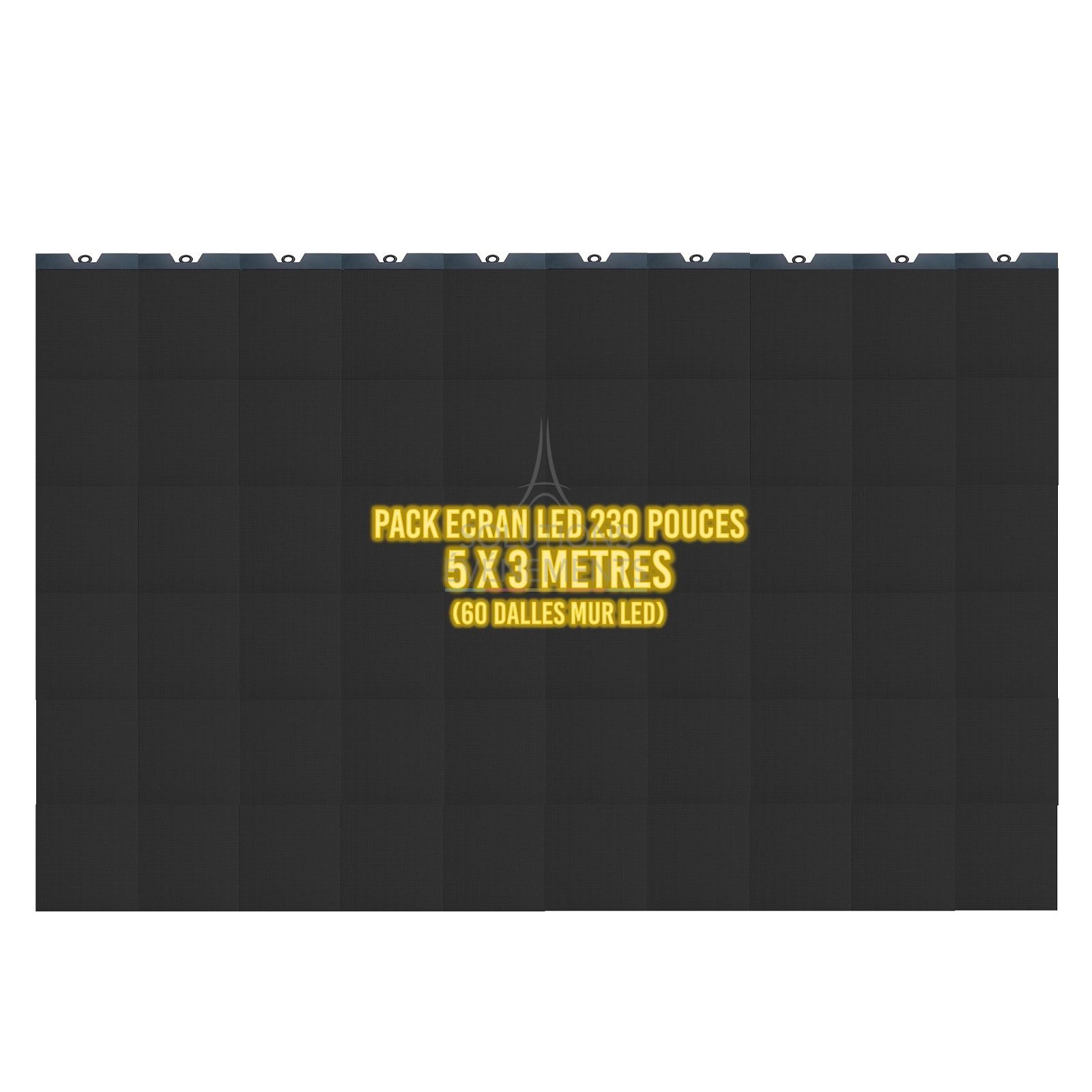 Rental 5x3 meter video screen with 60 pitch 3.9mm LED panels