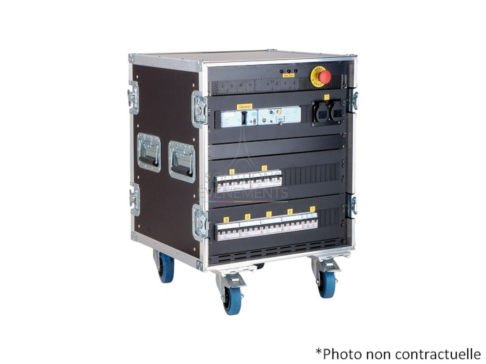 Rental of Cabinet 63A THREE PHASE outputs 6 PC16 - 6 32 mono - 2 3'.