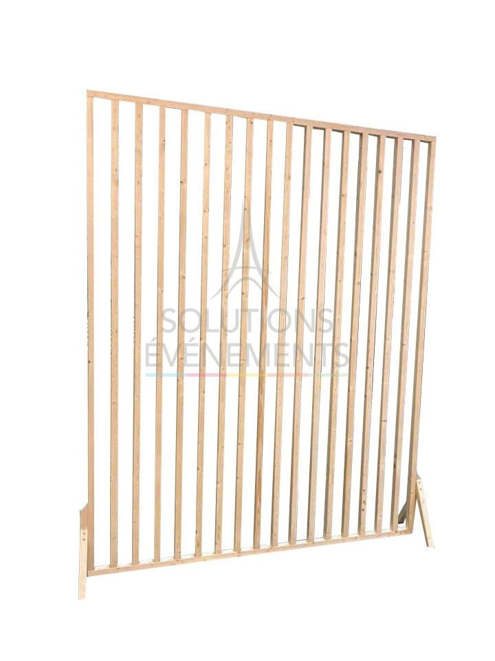 Rental of self-supporting eco-friendly wooden fence barrier