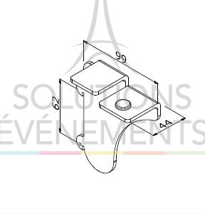 Shelf support rental for modular structure