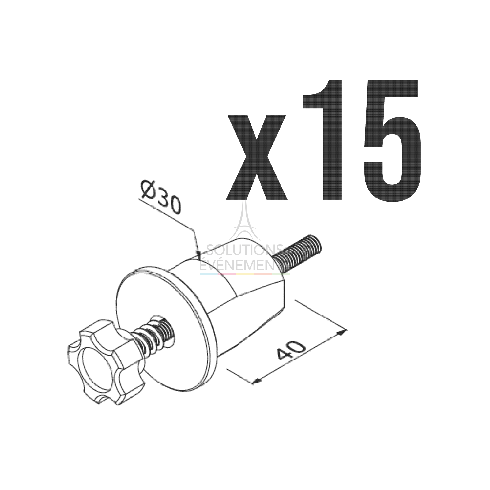 Rental of quick connector for modular stand