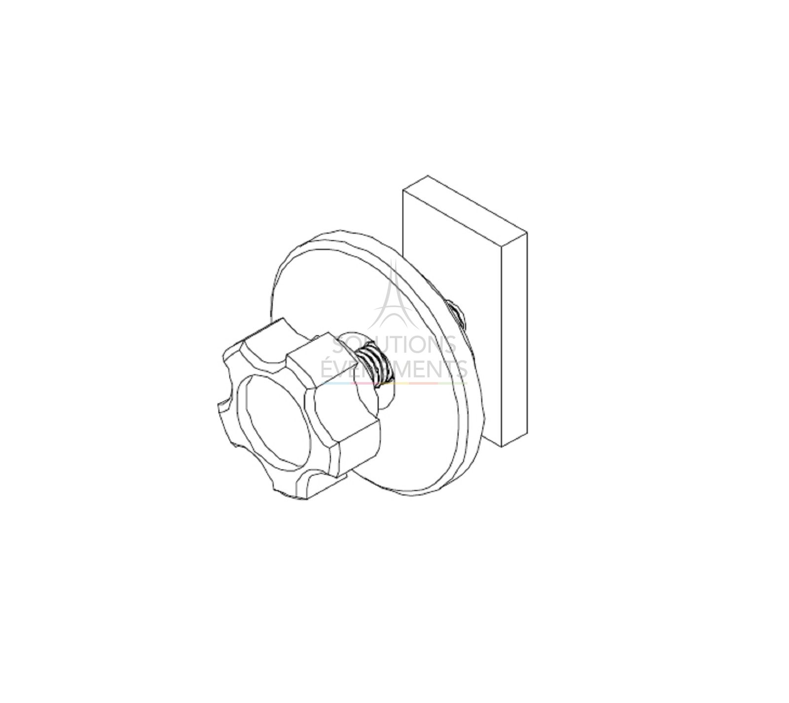 M6 screw rental with quick release for modular stand