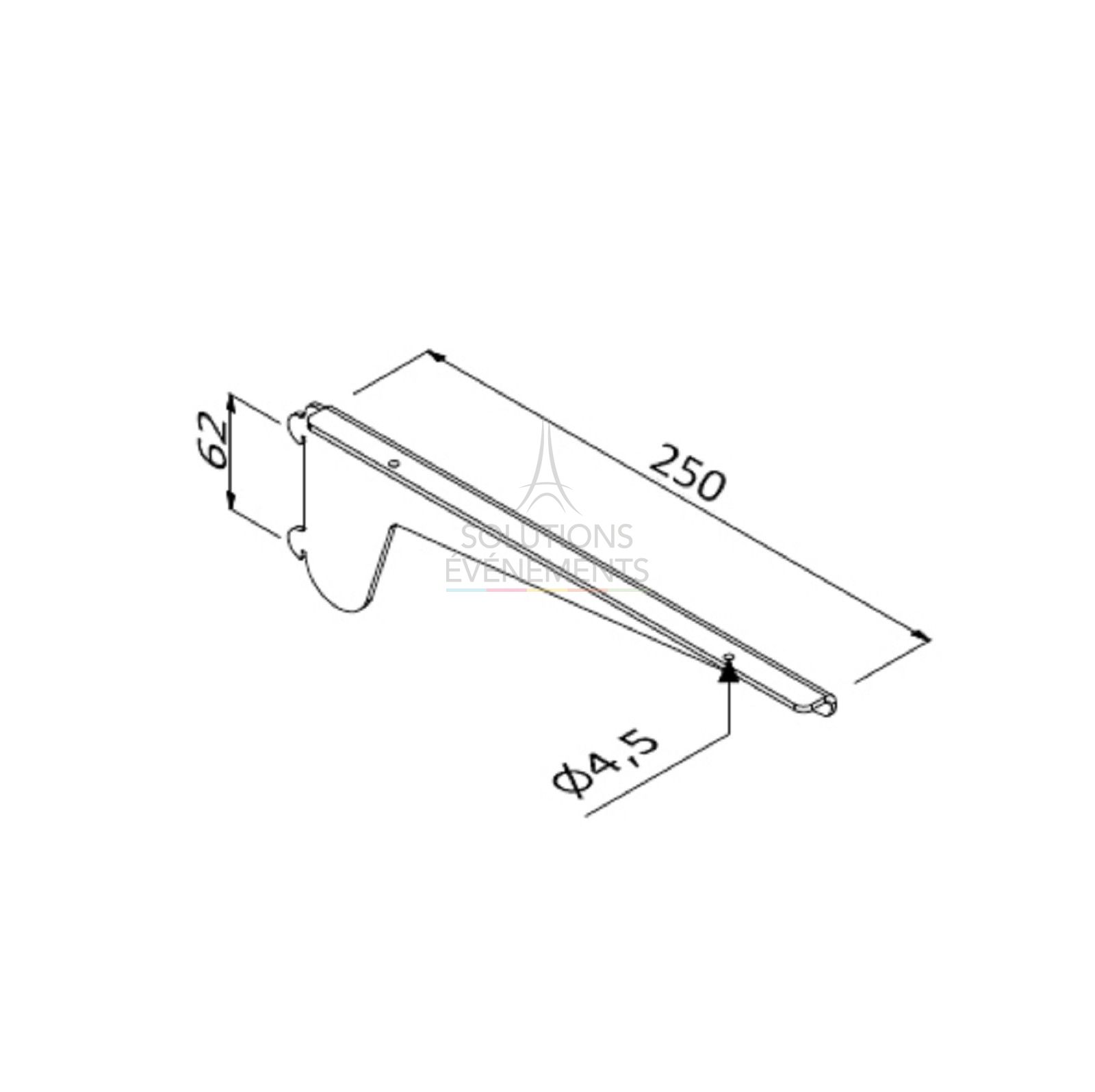 Shelf support rental for modular structure