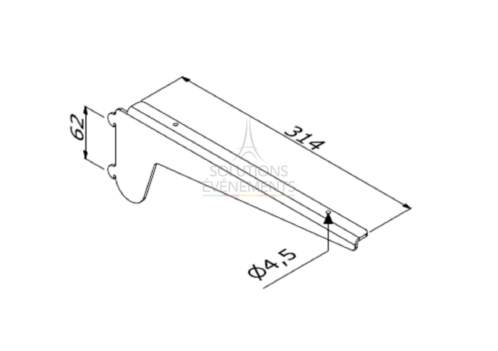 Shelf support rental for modular structure