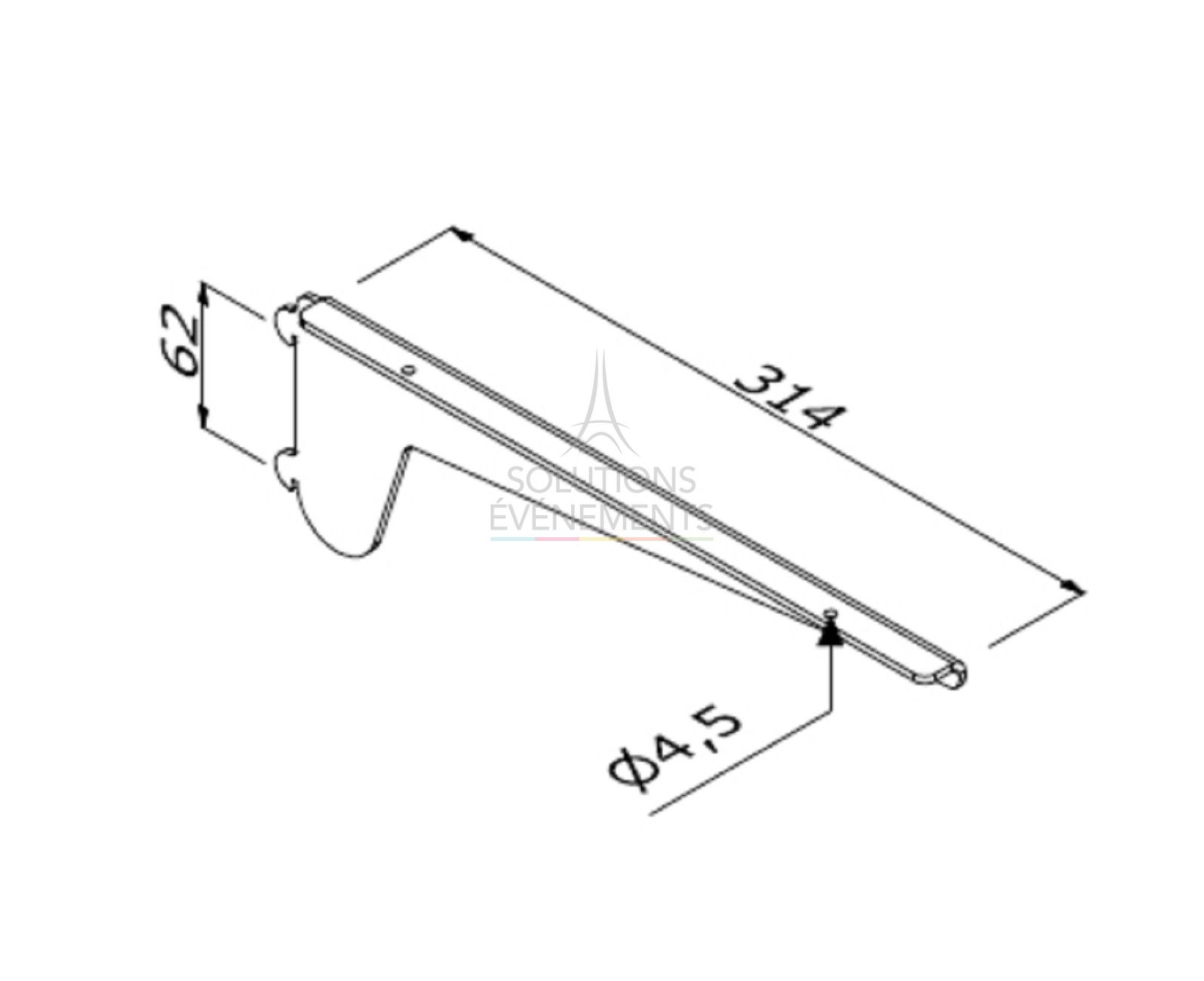 Shelf support rental for modular structure