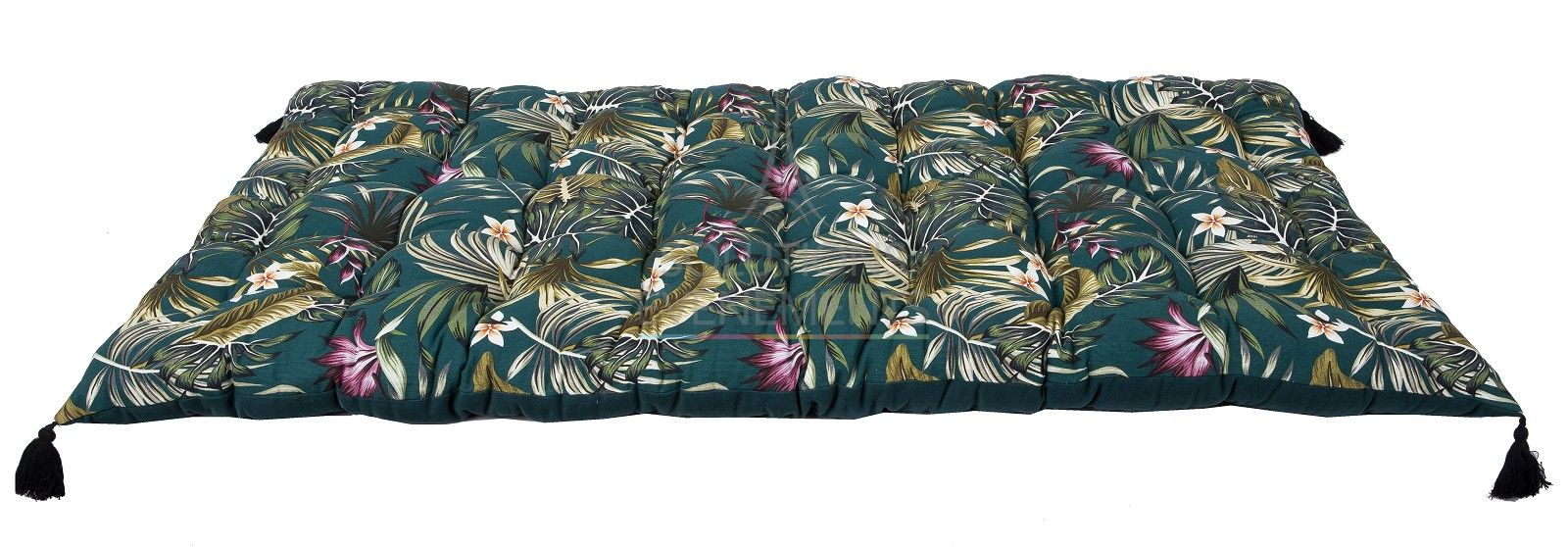 Rental of long cushion with jungle foliage 60 x 120 cm