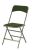 Gold folding chair rental with green velvet