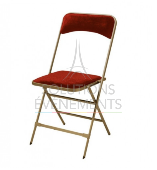 Red folding chair rental