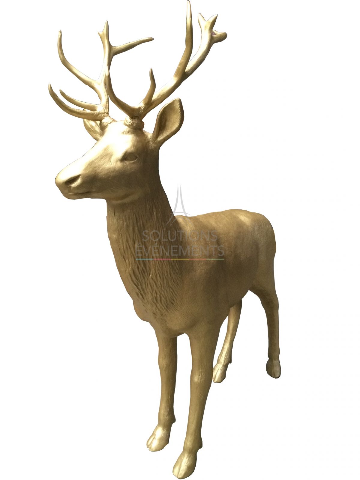 Rental of life-size artificial deer decoration in resin and fiberglass