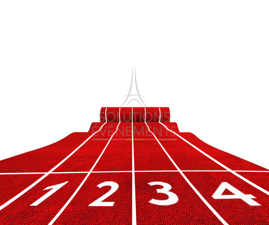 Customizable athletics track carpet