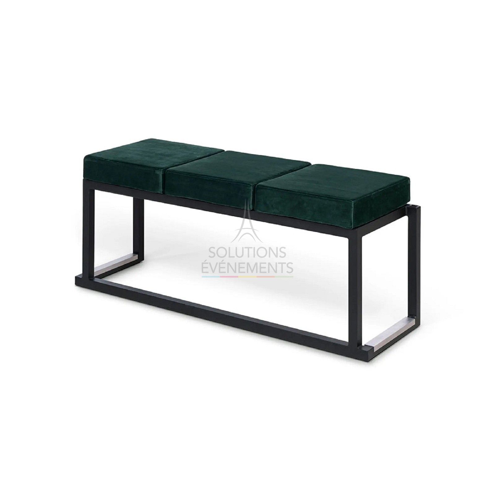 Location banc velours vert