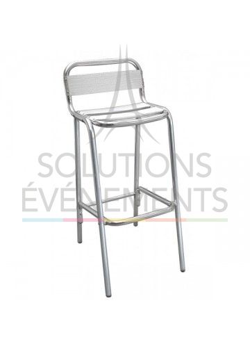 Rental of bistro bar stool in aluminum and stainless steel