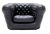 Rental of black inflatable Chesterfield chair