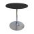 Rental of black pedestal table, diameter 70cm