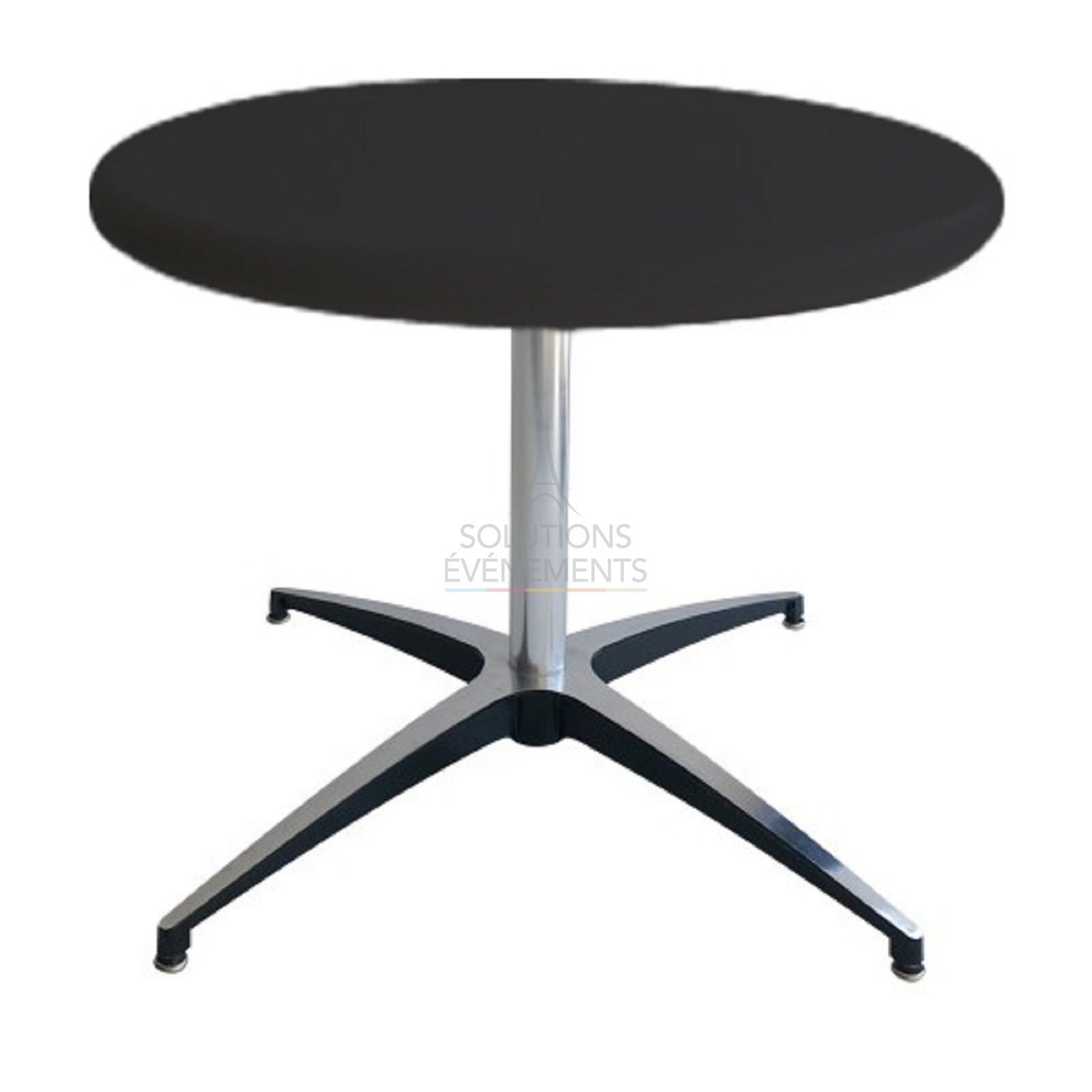 Rental of black coffee table diameter 70cm