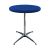 Rental of blue pedestal table, diameter 70cm