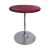 Rental of burgundy pedestal table, diameter 70cm