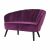 Corolle purple velvet sofa