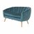 Juliette sofa blue velvet