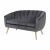 Juliette gray velvet sofa