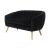 Juliette black velvet sofa