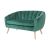 Juliette green velvet sofa