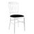 White Napoleon chair - black