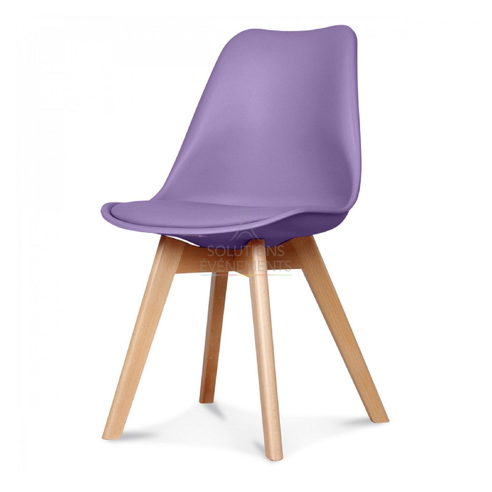 Location chaise scandinave violette