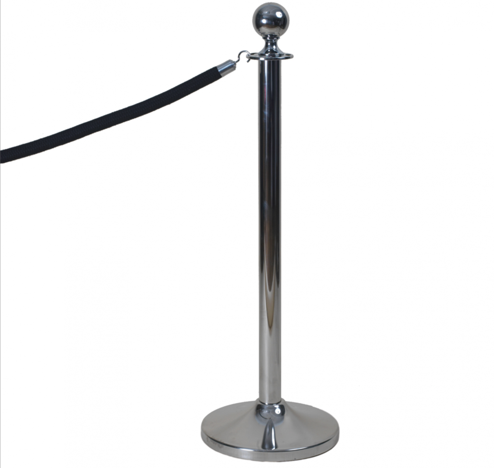 Rental of guide post chrome post and black cord