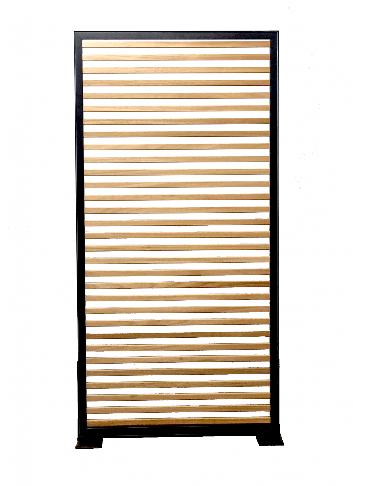 Location de cadre Aluvision noir avec persienne en bois 2x1m