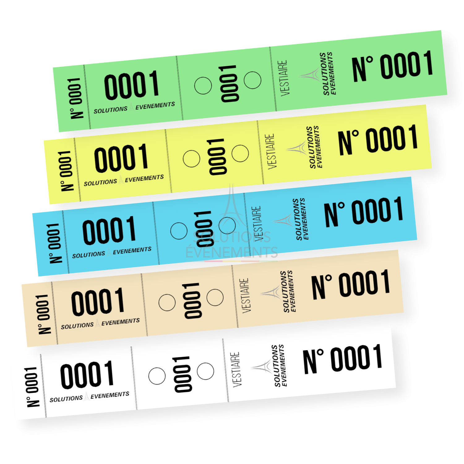 Booklet of 50 locker room tickets for racks & hangers