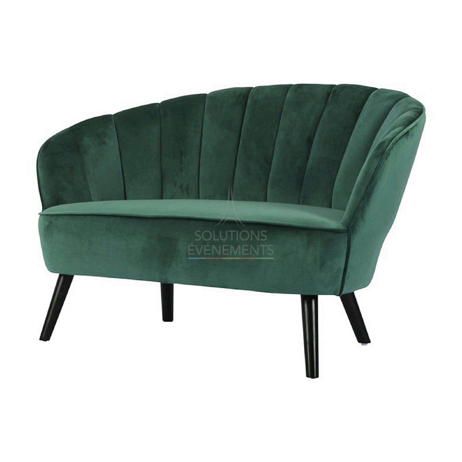 Retro style designer velvet sofa rental