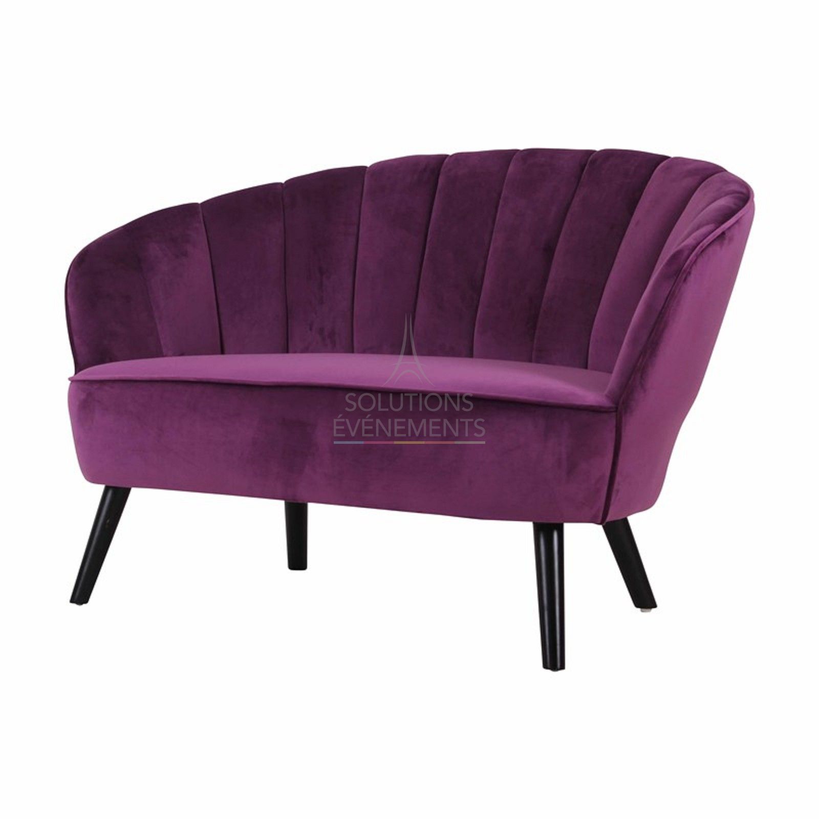 Retro style designer velvet sofa rental