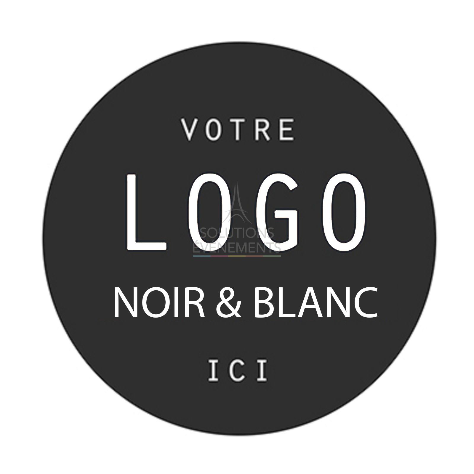 Fabrication de gobos pour projection de logos personnalisés en noir et blanc