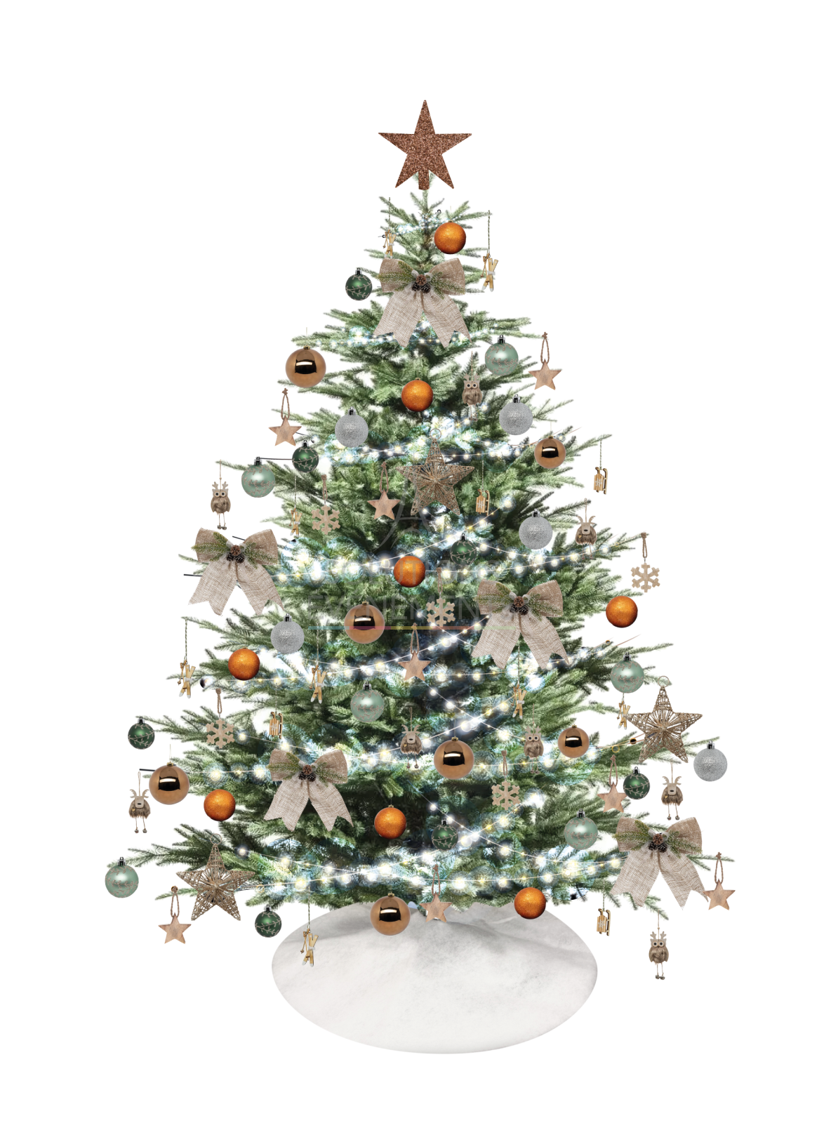 Rental of dressed artificial Christmas tree