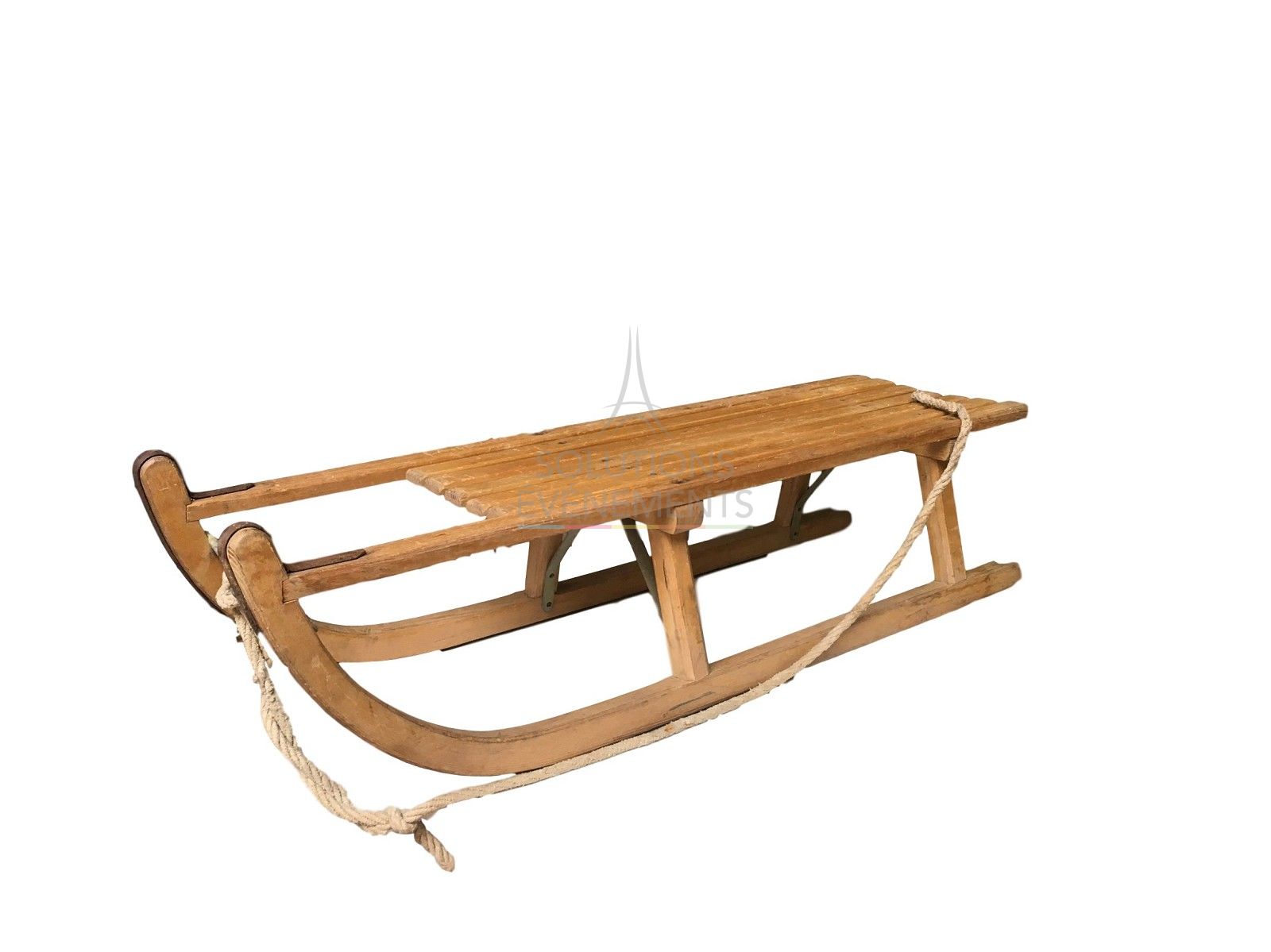 Decorative wooden sled rental