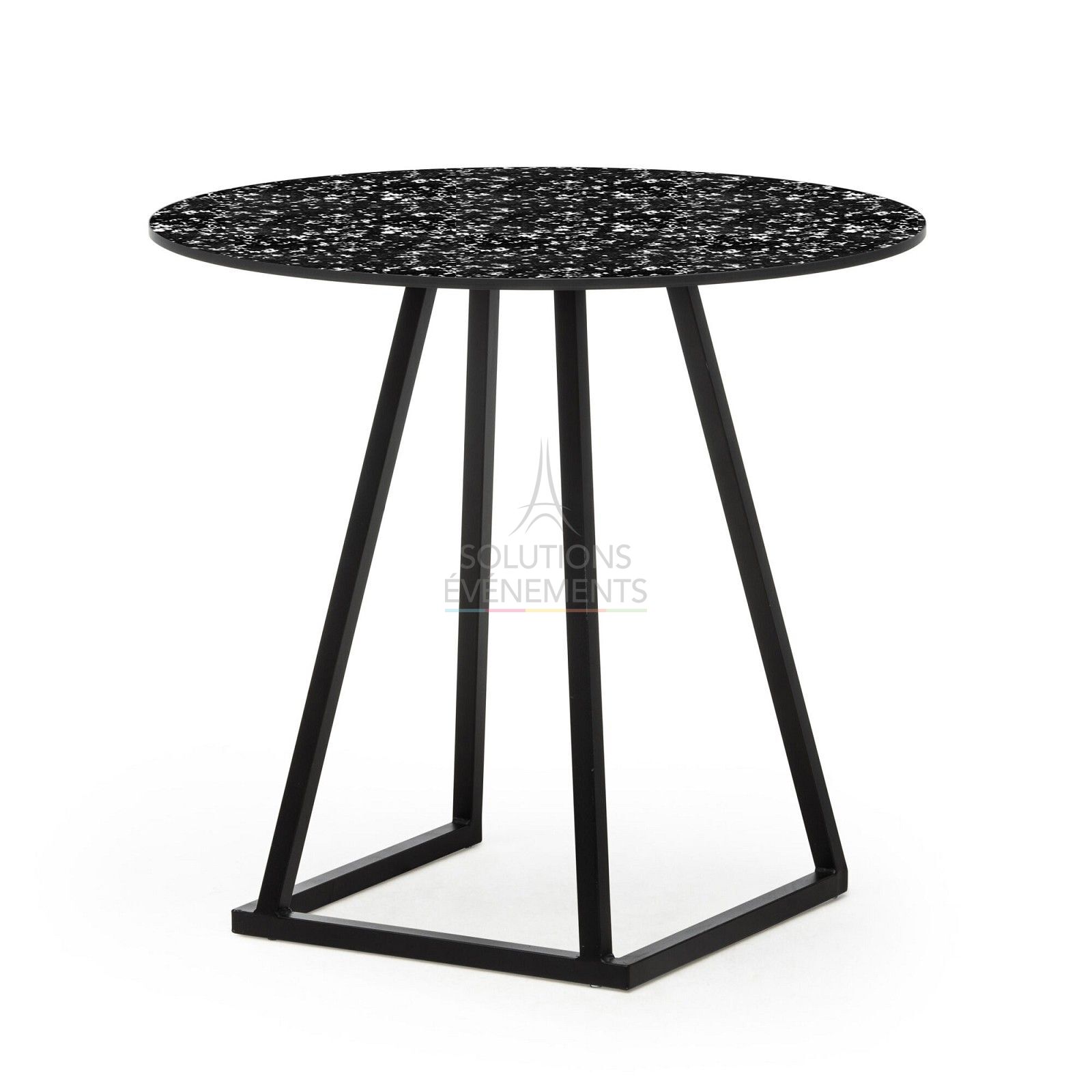 Rental of small eco-responsible pedestal table with round top
