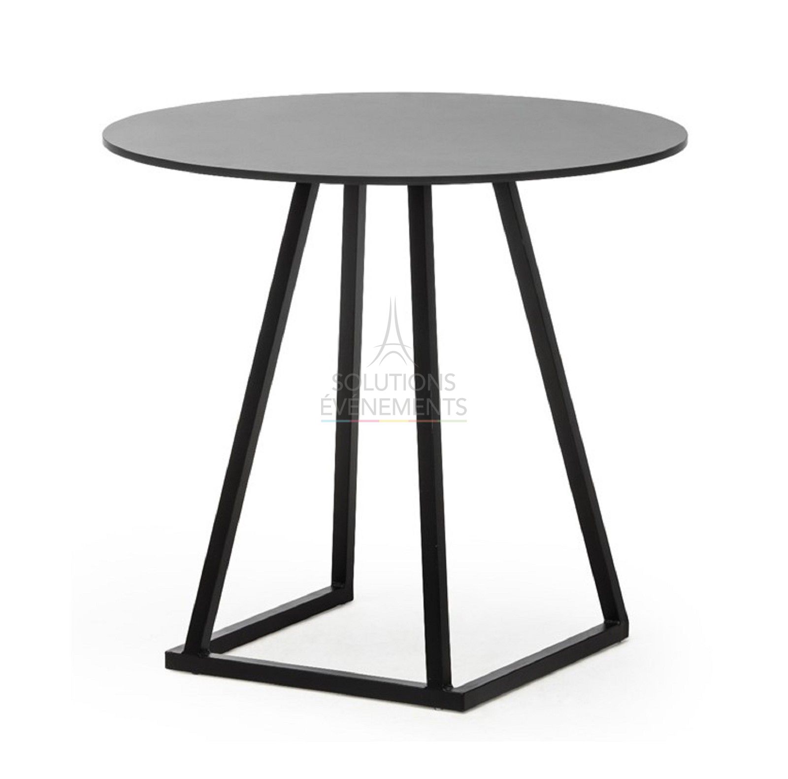 Rental of small pedestal table with round top.