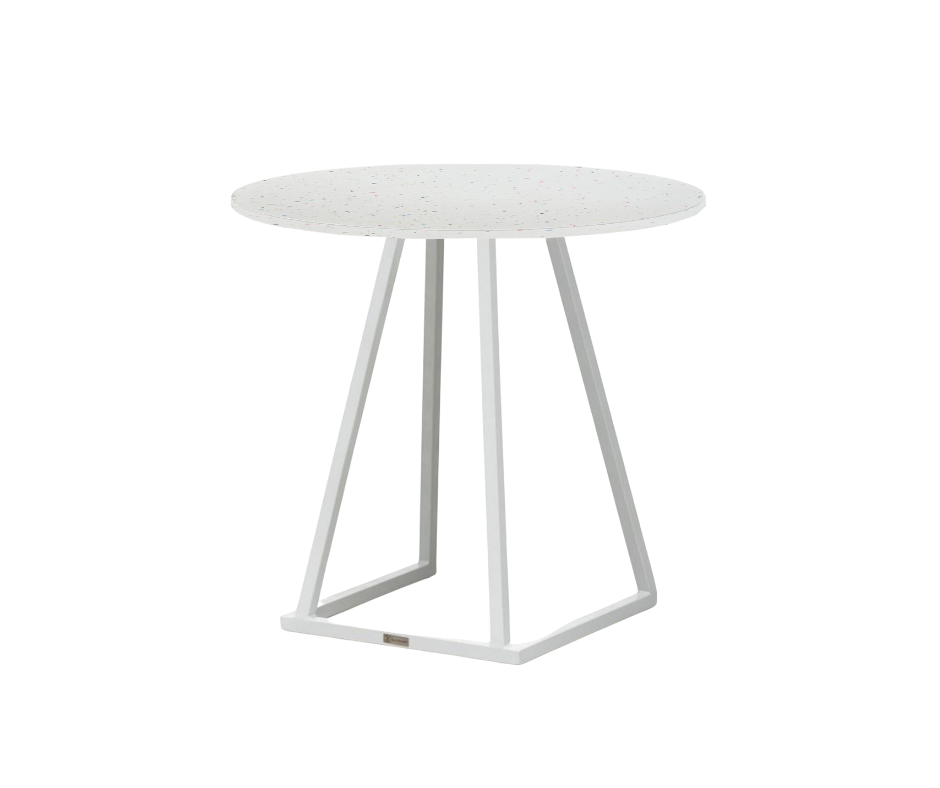 Rental of small eco-responsible pedestal table with round top