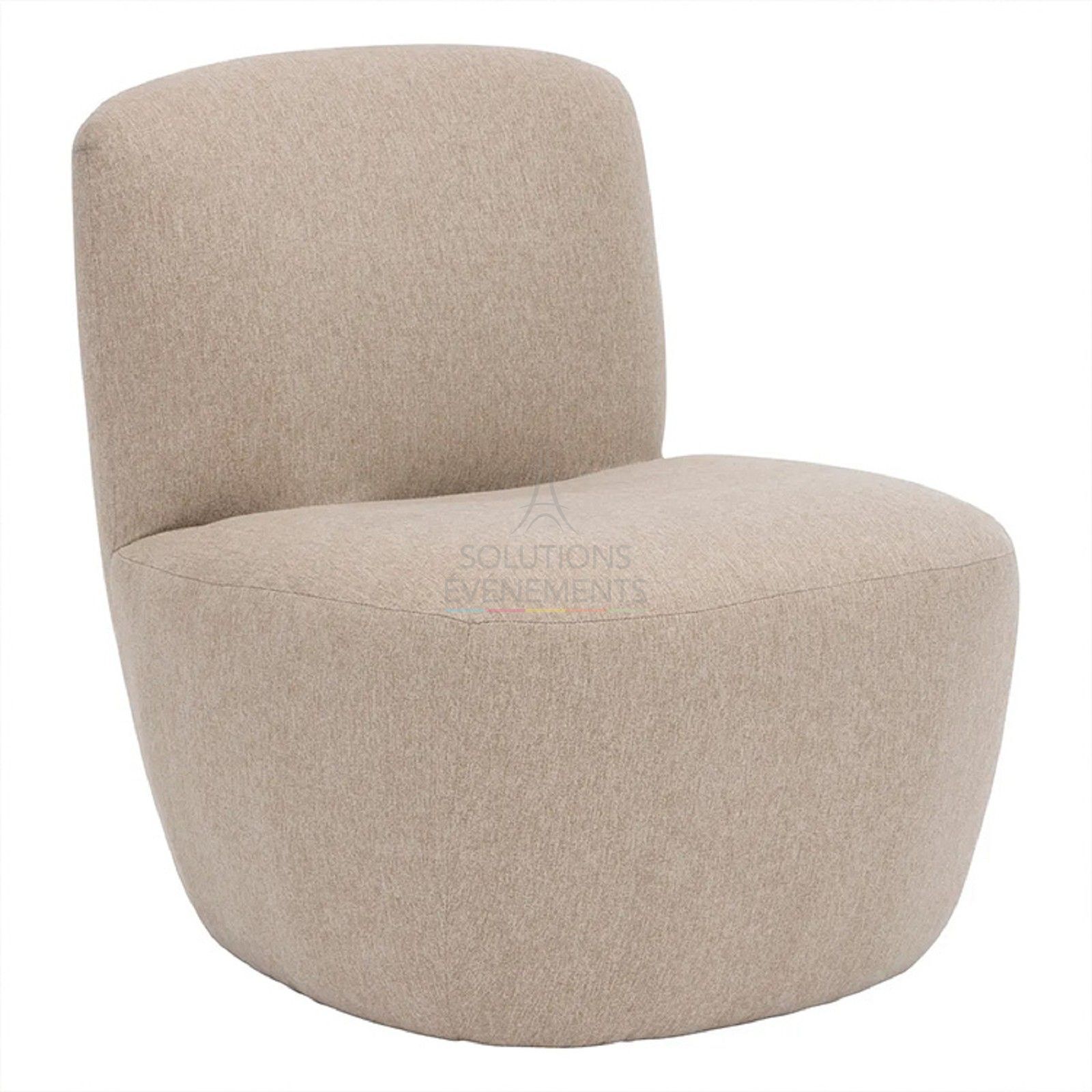 Location petit fauteuil moelleux beige