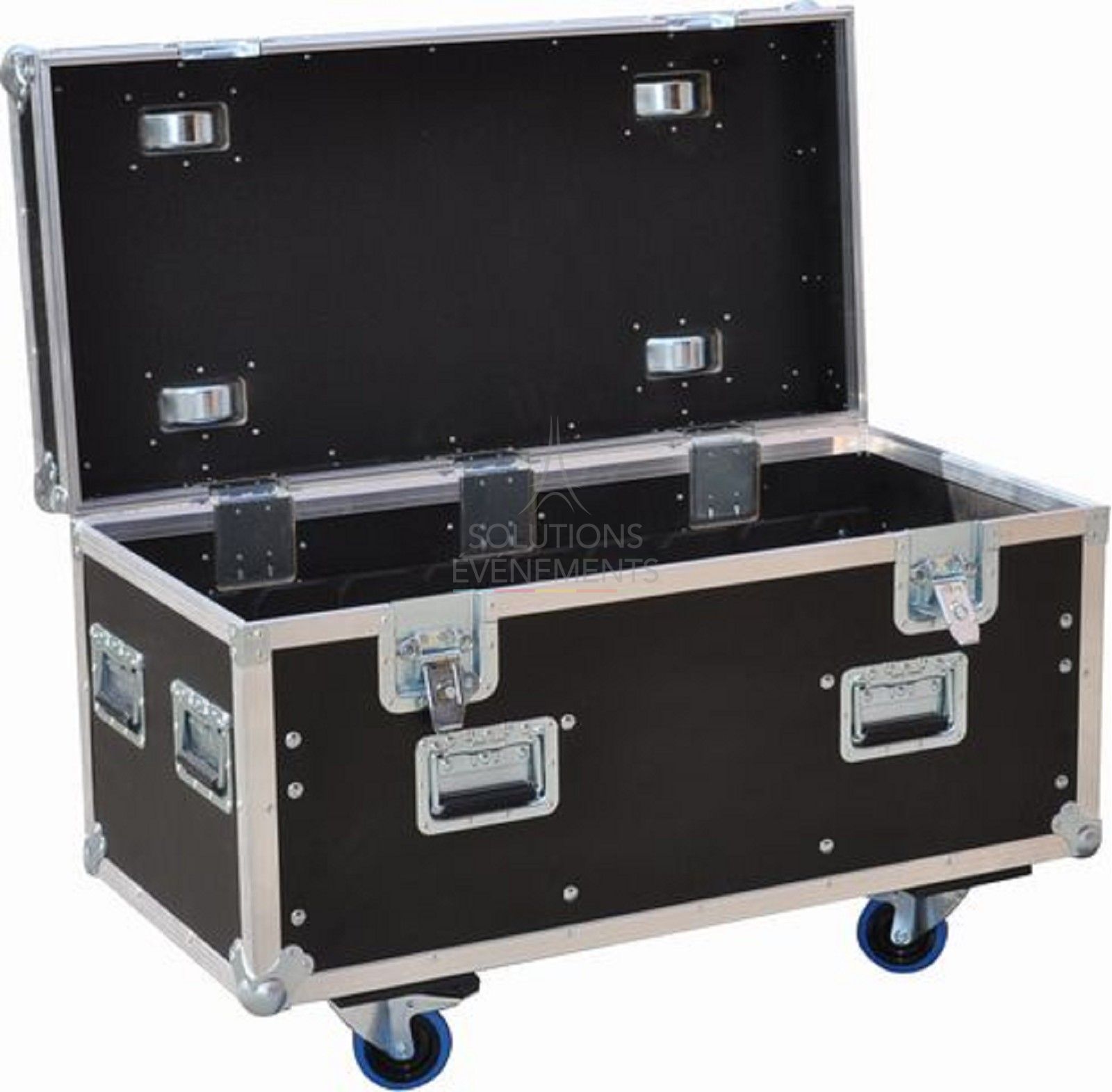 Flight case rental with wheels and brakes