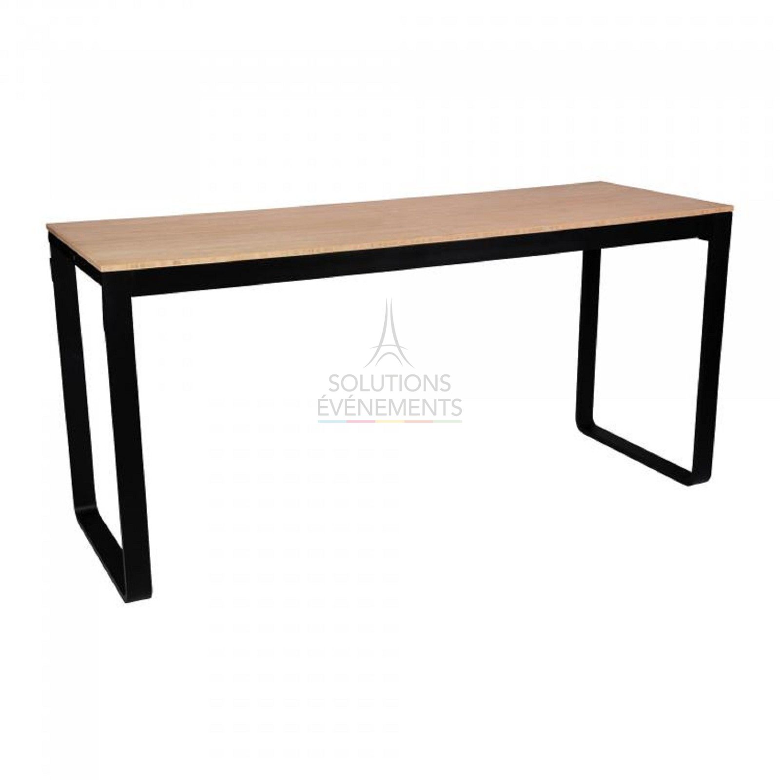 Flow Grande wooden designer table rental