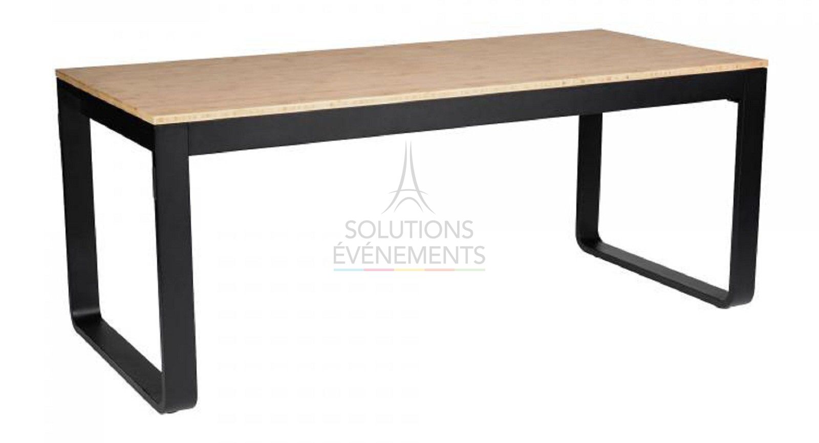 Flow Dinner wooden designer table rental