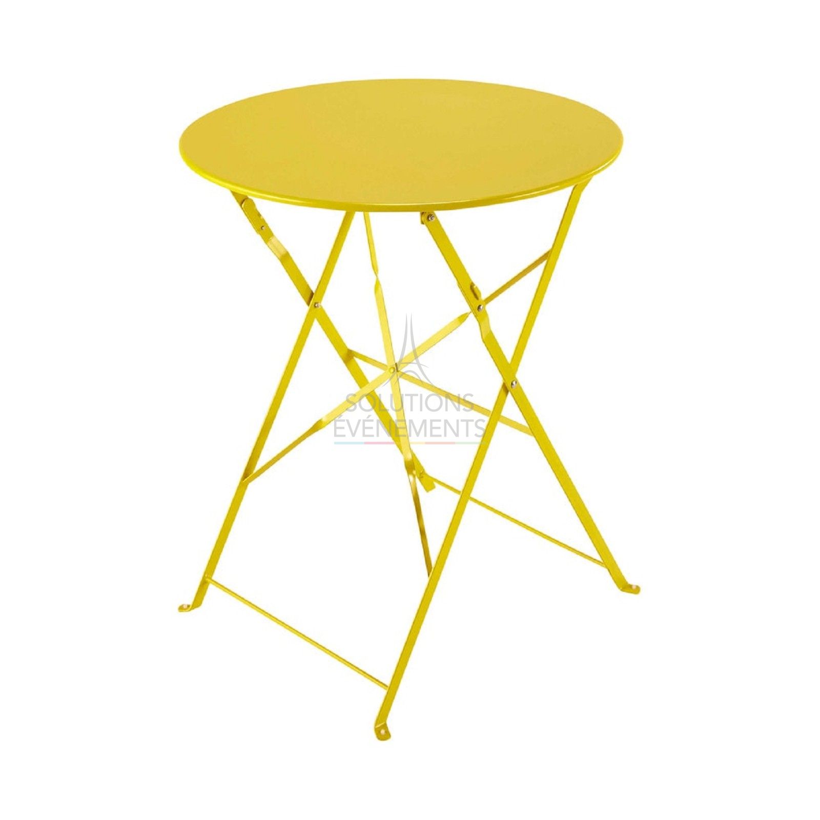 Rental folding metal garden table