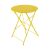 Yellow folding metal garden table rental