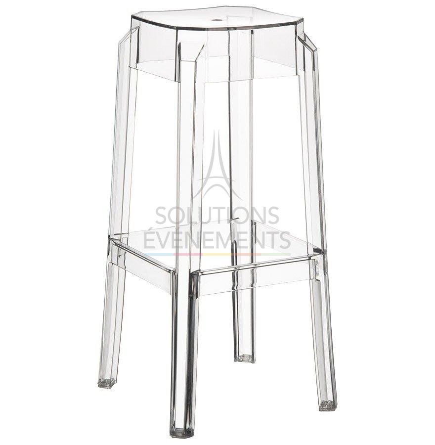 Transparent stool rental.