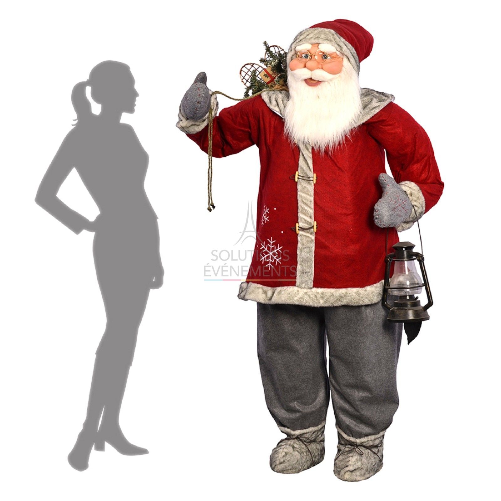 Rental of life-size Santa Claus decoration