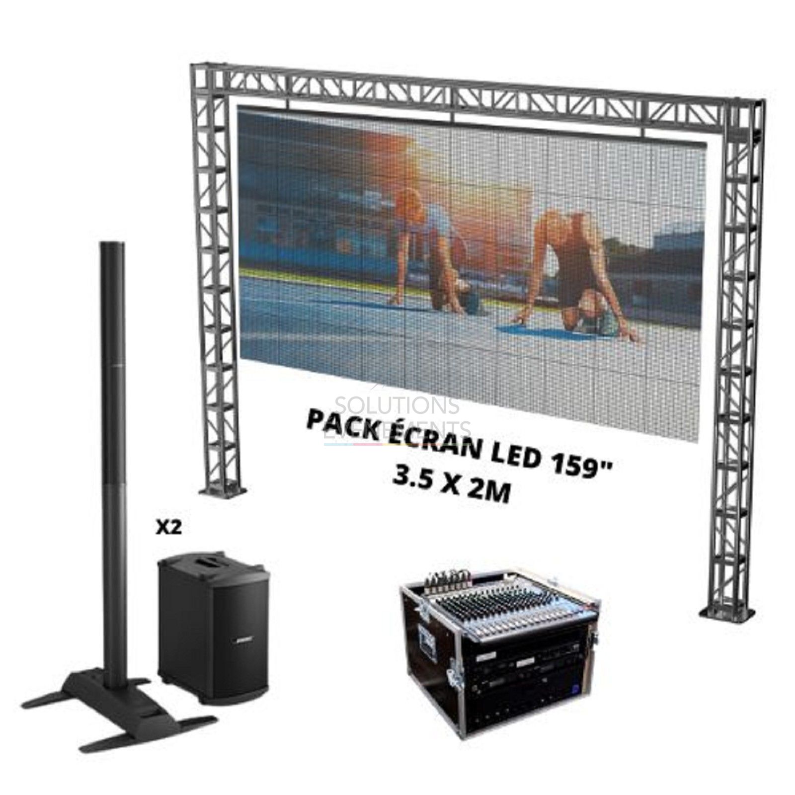 Rental Pack Giant LED Wall screen 159 inches with sound system