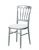 Rental of gray napoleon chair with white seat