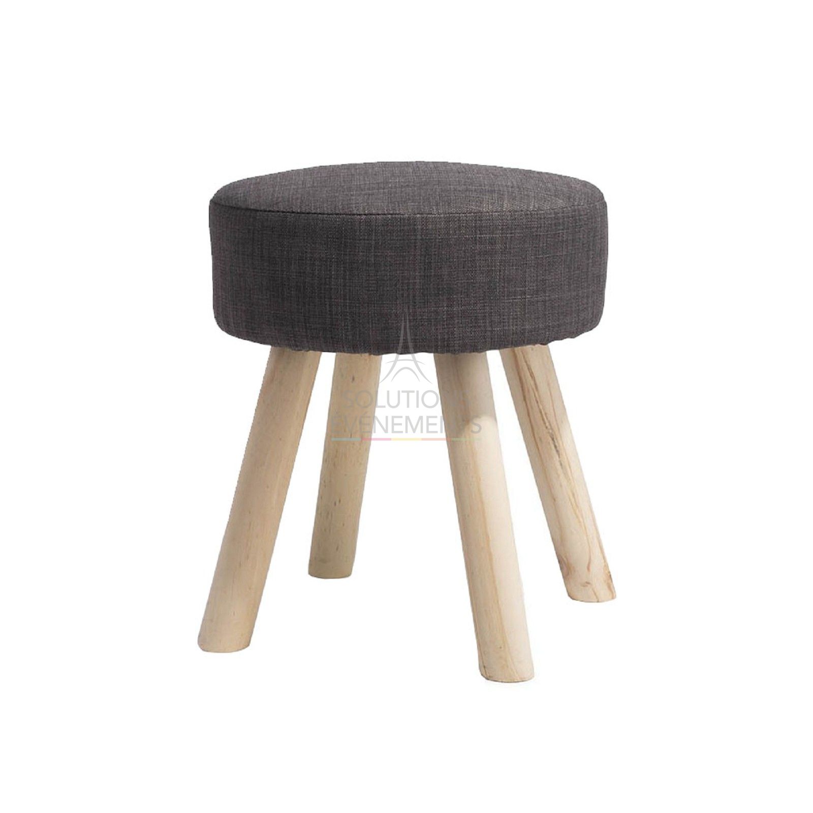 Rental of gray Scandinavian stool